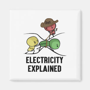Electricity Explained Physics Nerd Gift I Teacher Magnet