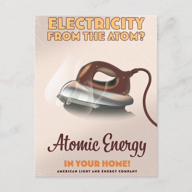 Electricity from the Atom? Invitation Postcard (Front)