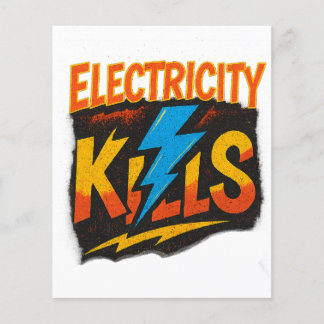 Electricity Kills Bold Graffiti Design Flyer
