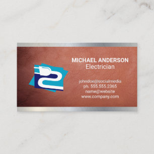 Electricity Plug   Electrician Business Card