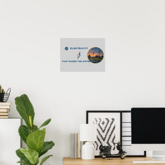 Electricity Powers:A Lit Home in a Vast Wilderness Poster