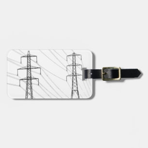 Electricity pylons luggage tag