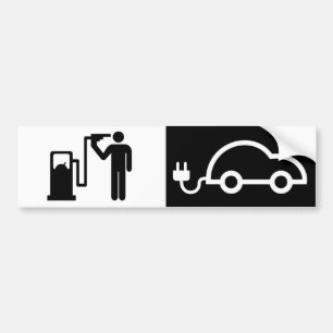 Electricity Versus Natural Gas Suicide Fuel Nozzle Bumper Sticker