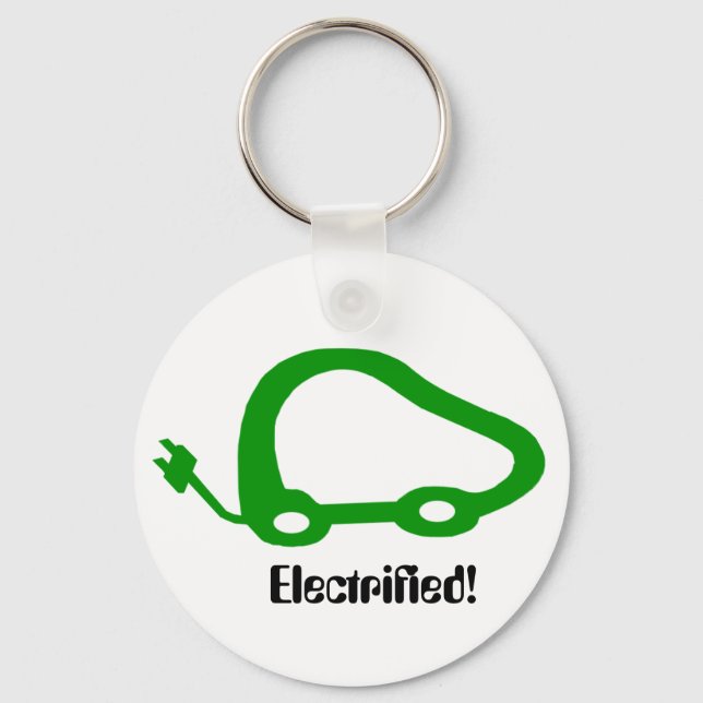 ElectricVehicleFriendly, Electrified! Key Ring (Front)