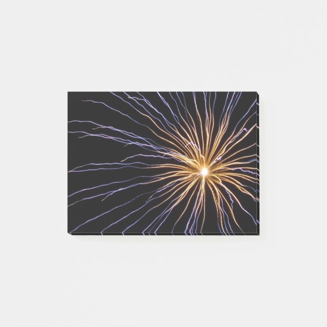 Electrifying Firework Post-it Notes (Front)