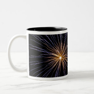 Electrifying Firework Two-Tone Coffee Mug