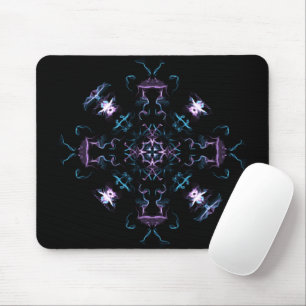 Electrifying Purple and Blue Mandala Mouse Pad