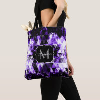 Electrifying purple violet sparkly Monogram