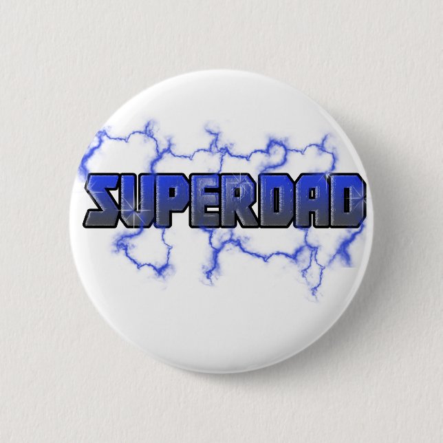 Electrifying Superdad 6 Cm Round Badge (Front)