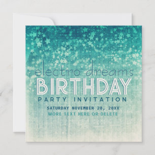 Electro Dreams Party Birthday Invitation