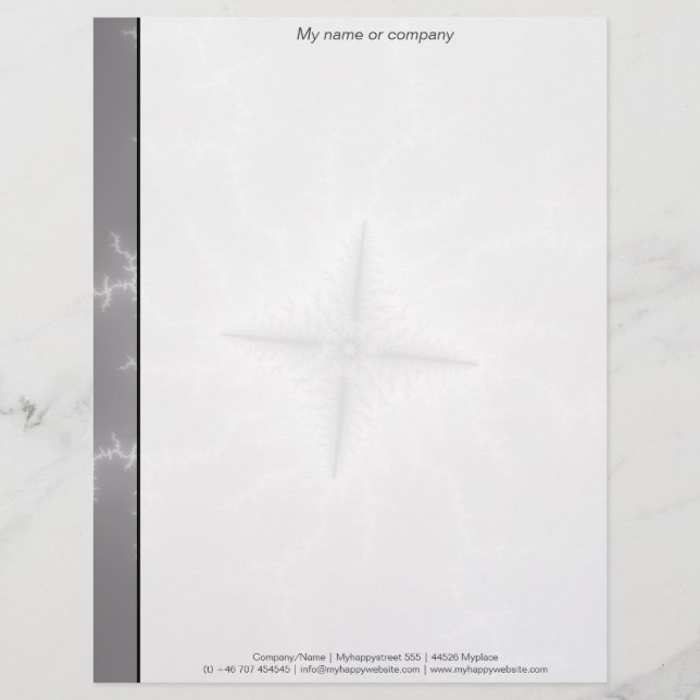 Electro - Fractal Art Customised Letterhead (Front)