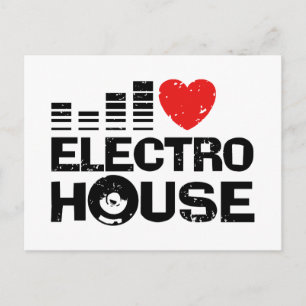 Electro House Postcard