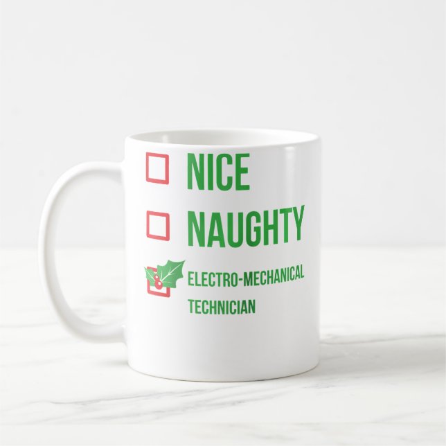 Electro-Mechanical Technician Funny Christmas 	 Ba Coffee Mug (Left)