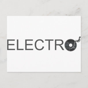 Electro - Music turntable vinyl record DJ Clubber Postcard