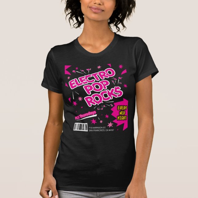 Electro Pop Rocks Candy Pink T-Shirt (Front)