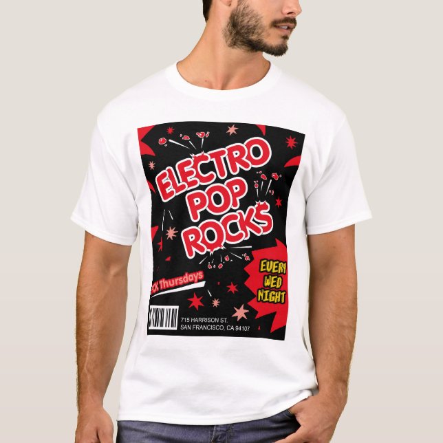 Electro Pop Rocks Candy Red T-Shirt (Front)