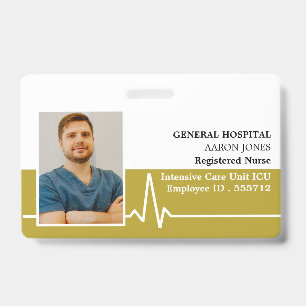 Electrocardiogram, Photo Medical ID Badge