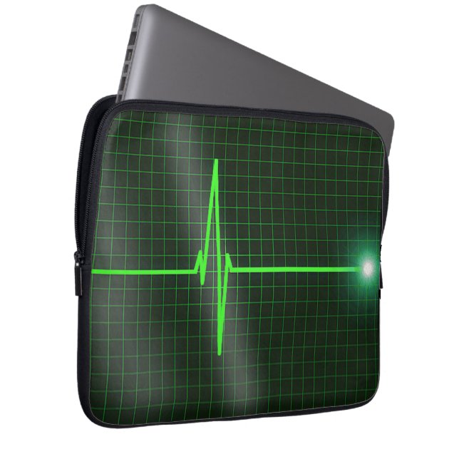 Electrocardiogram Waves Laptop Sleeve (Front Right)
