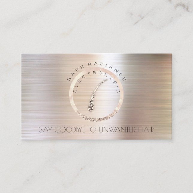 Electrolysis Hair Removal Appointment Rose Confett Card (Front)