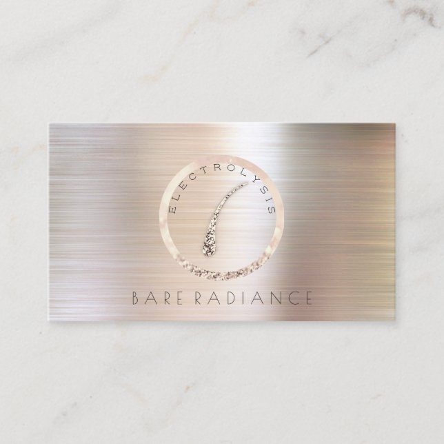 Electrolysis Hair Removal Appointment Rose Ivory Card (Front)