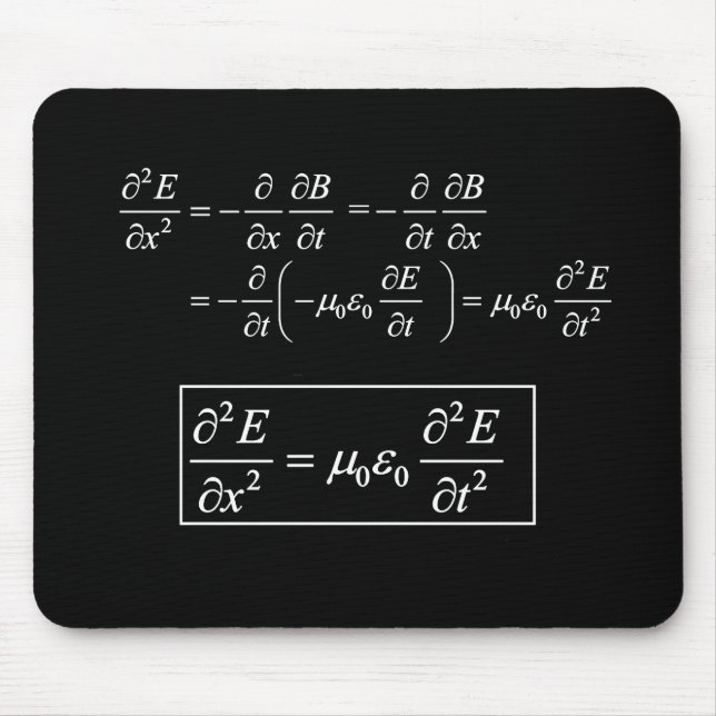 electromagnetic d'alembert wave equation  mouse pad (Front)