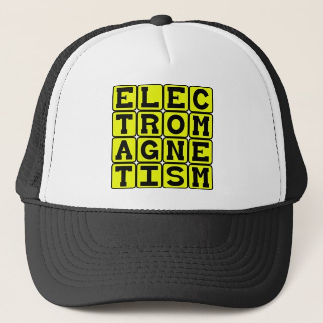 Electromagnetism, Physics Branch Trucker Hat (Front)
