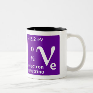 Electron neutrino (left handed) Two-Tone coffee mug