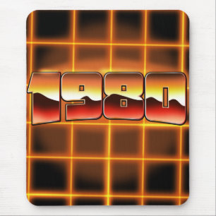 Electronic 1980 canvas print mouse pad