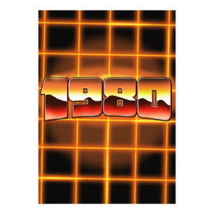 Electronic 1980 photo print