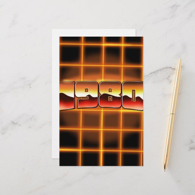 Electronic 1980 stationery (Front/Back In Situ)