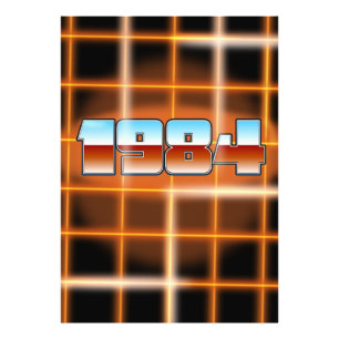 Electronic 1984 cartoon poster. photo print