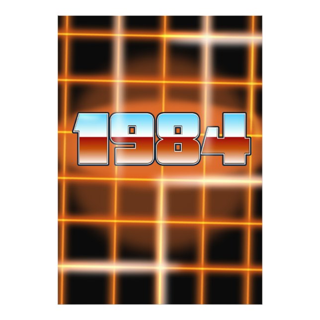 Electronic 1984 cartoon poster. photo print (Front)