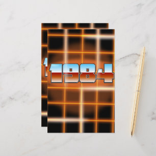 Electronic 1984 cartoon poster. stationery