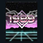 Electronic 1989 photo print<br><div class="desc">1989 Tech noir graphic in a vintage or retro style.</div>