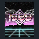 Electronic 1989 photo print<br><div class="desc">1989 Tech noir graphic in a vintage or retro style.</div>