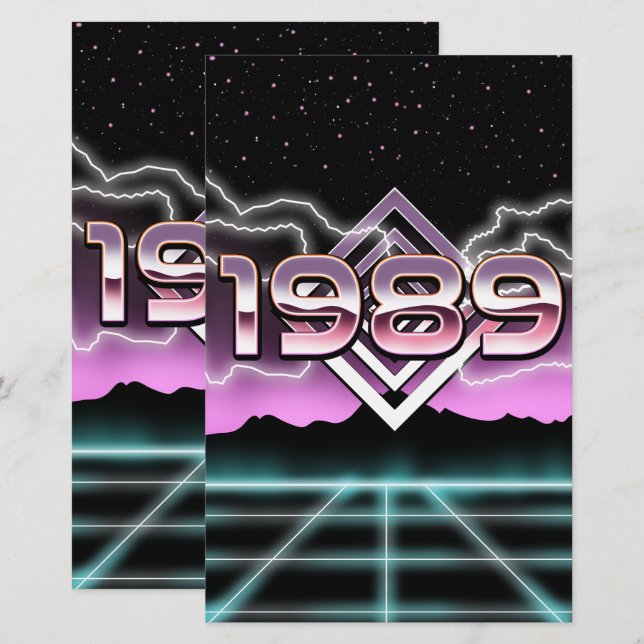 Electronic 1989 stationery (Front/Back)