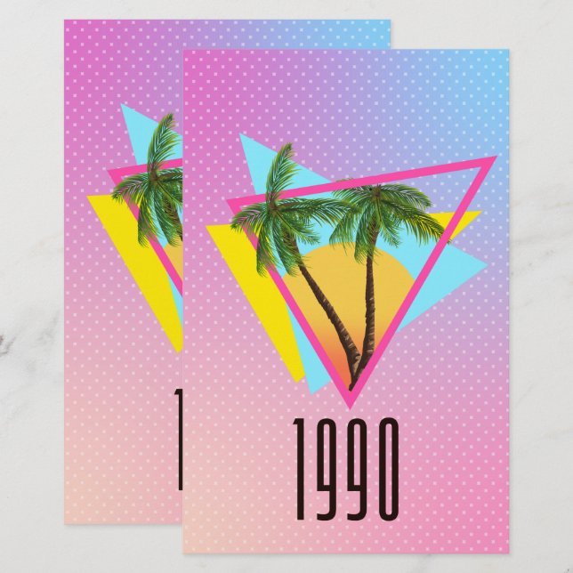 Electronic 1990 stationery (Front/Back)