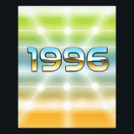 Electronic 1996 photo print<br><div class="desc">1996 Tech noir graphic in a vintage or retro style.</div>