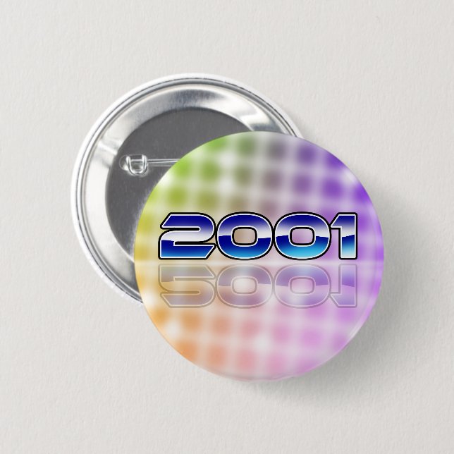 Electronic 2001 6 cm round badge (Front & Back)