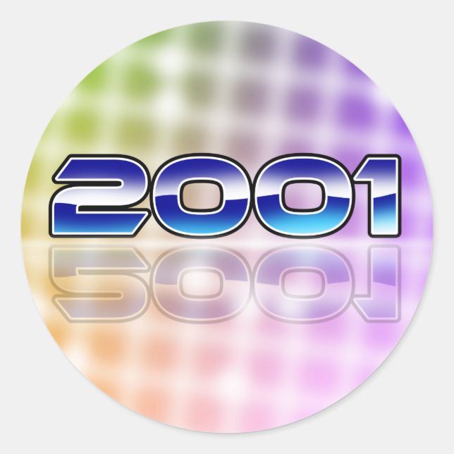 Electronic 2001 classic round sticker (Front)
