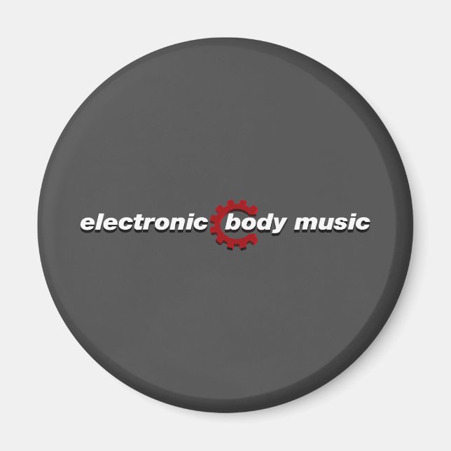 Electronic Body Music EBM lettering Magnet (Front)