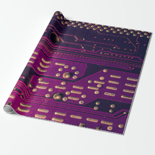 Electronic circuit board abstract background. comp wrapping paper