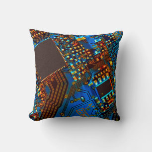 Electronic circuit board close up. background,boar cushion