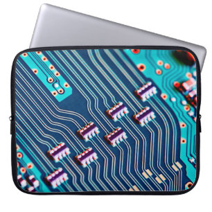 Electronic circuit board close up. background,boar laptop sleeve