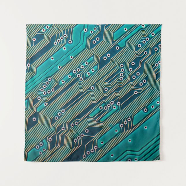 Electronic circuit board close up. background,boar tapestry (Front)