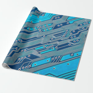 Electronic circuit board close up. circuit,board,b wrapping paper