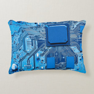Electronic circuit board close up. circuit,board,s decorative cushion