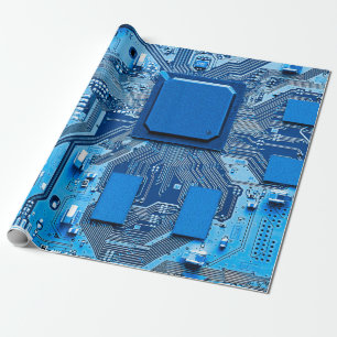 Electronic circuit board close up. circuit,board,s wrapping paper