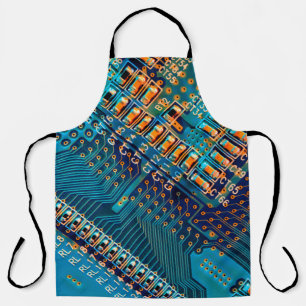 Electronic circuit board close up. computer,semico apron