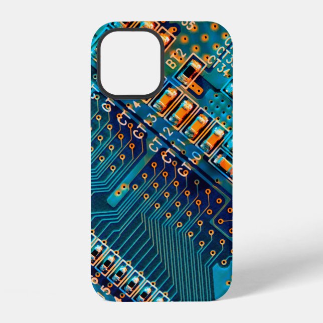 Electronic circuit board close up. computer,semico iPhone case (Back)